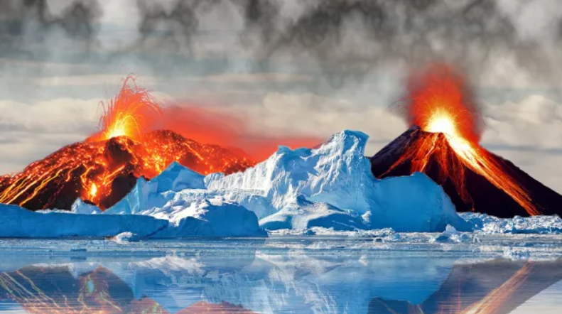 Volcanoes and Ice Sheet