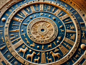 Ancient solar and lunar calendars carved in temples and stone monuments
