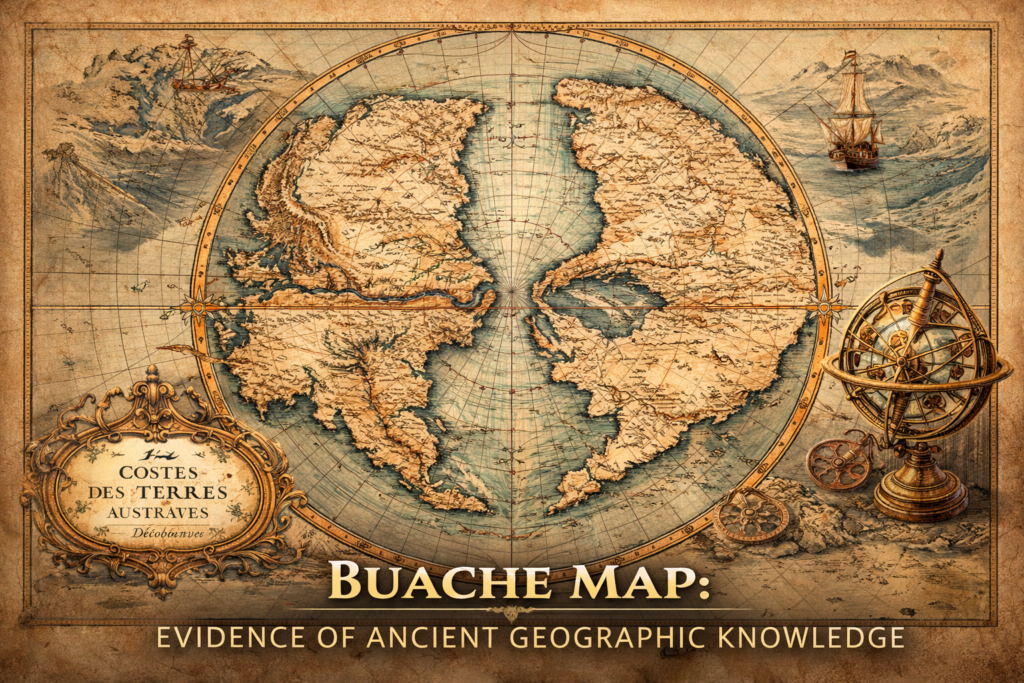 Buache map Antarctica divided continent