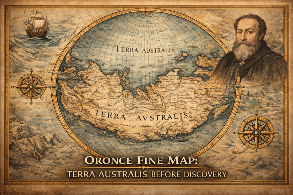 Early cartographic depiction of Terra Australis in Renaissance world maps.