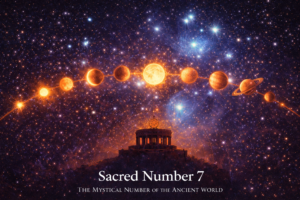 The constellation of the Pleiades. Sacred alignment of celestial bodies.