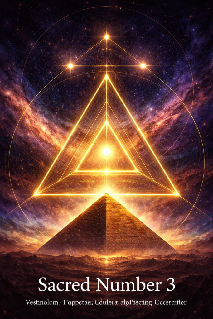 sacred number 3 triangle pyramid sacred geometry cosmic creation
