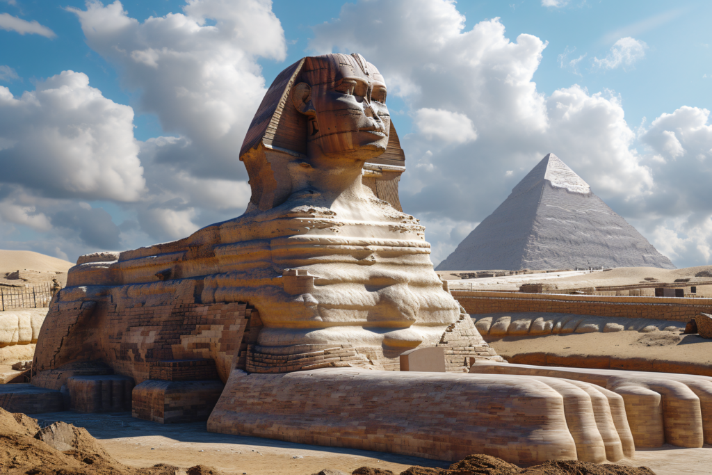 Second sphinx beneath Giza second sphinx Egypt discovery